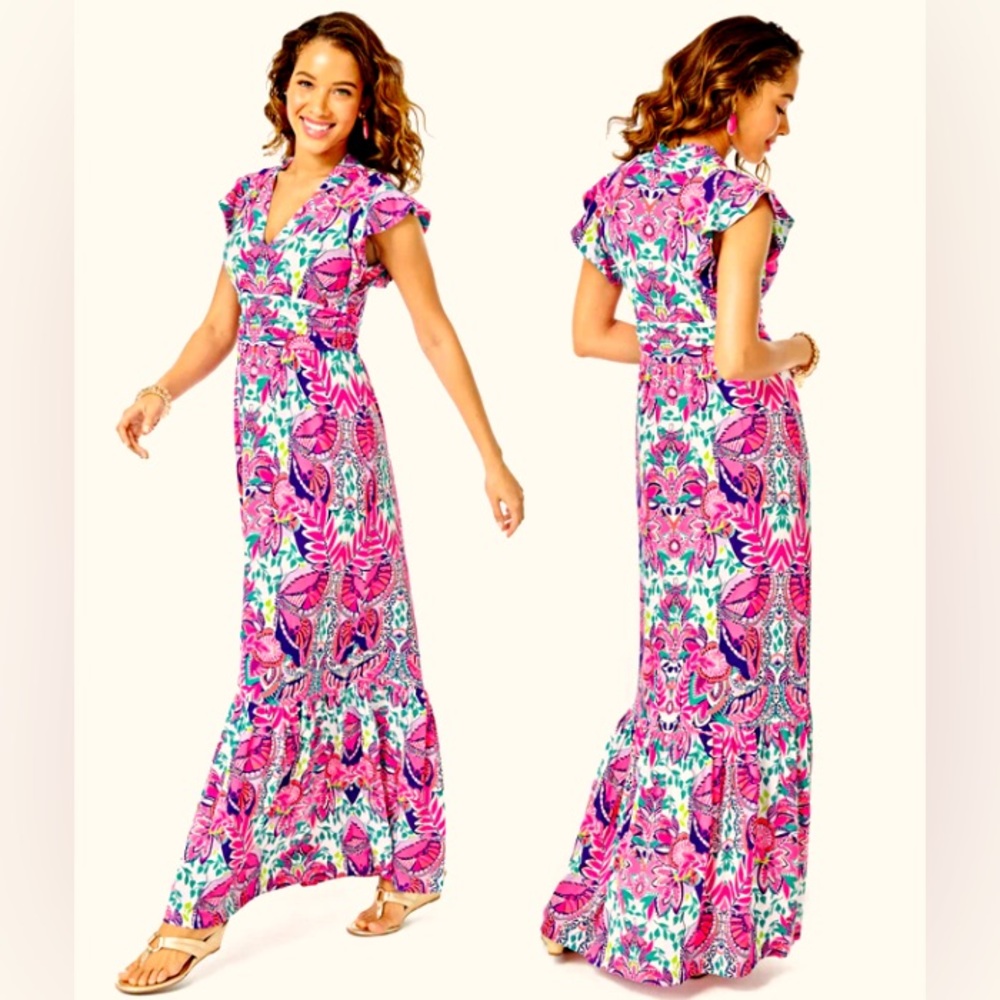 Lilly Pulitzer Adrian Flutter Sleeve Dress